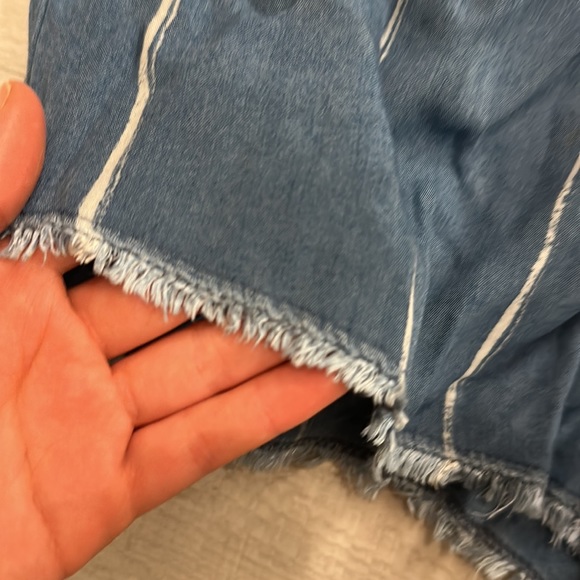 Blue frayed summer shorts - Picture 3 of 5